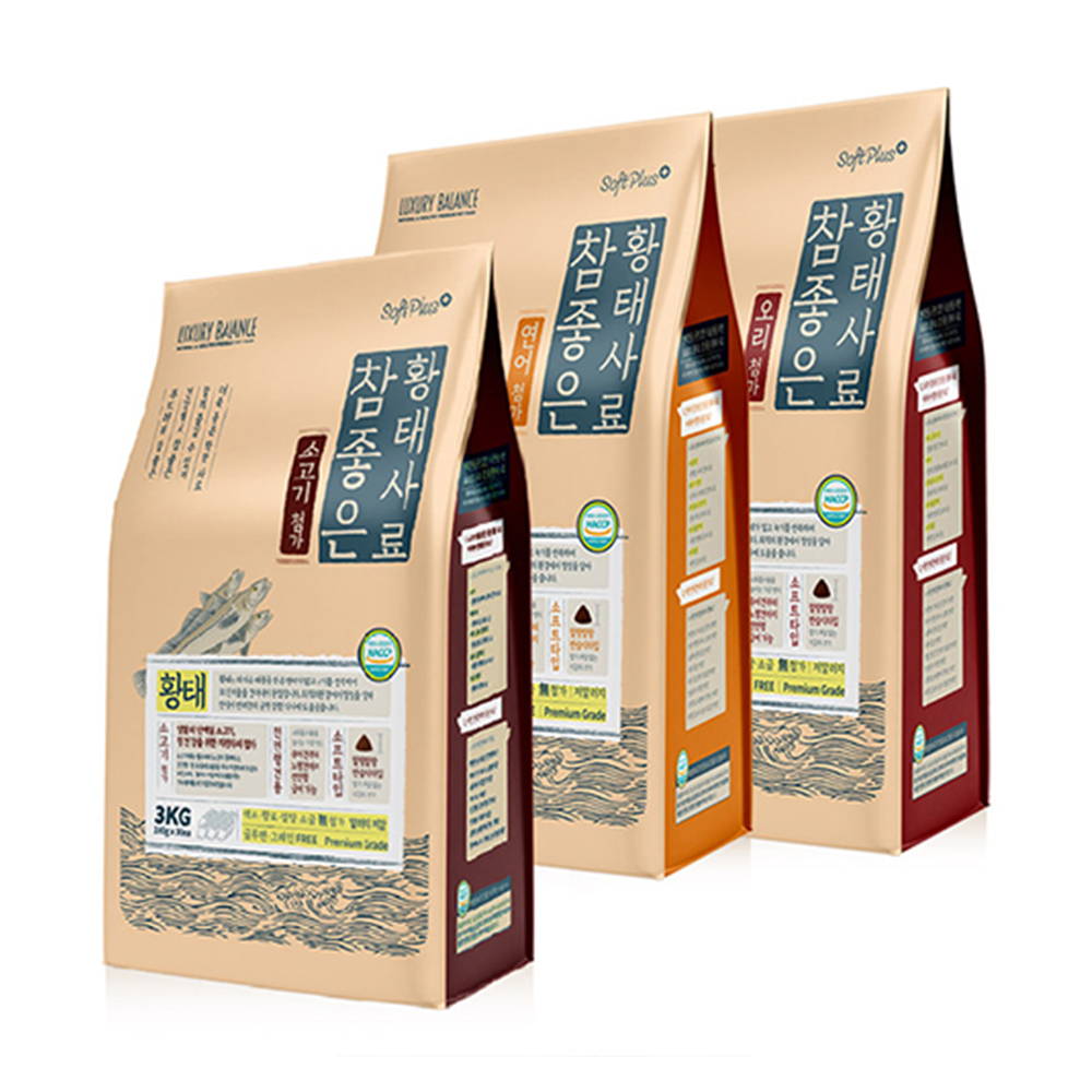 [럭셔리발란스] 소프트플러스 참좋은 황태사료 (3kg/연어,오리,소고기)