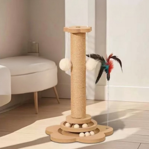 [바바펫] 아기고양이 소형 얇은 기둥 사이잘 스크래쳐 장난감