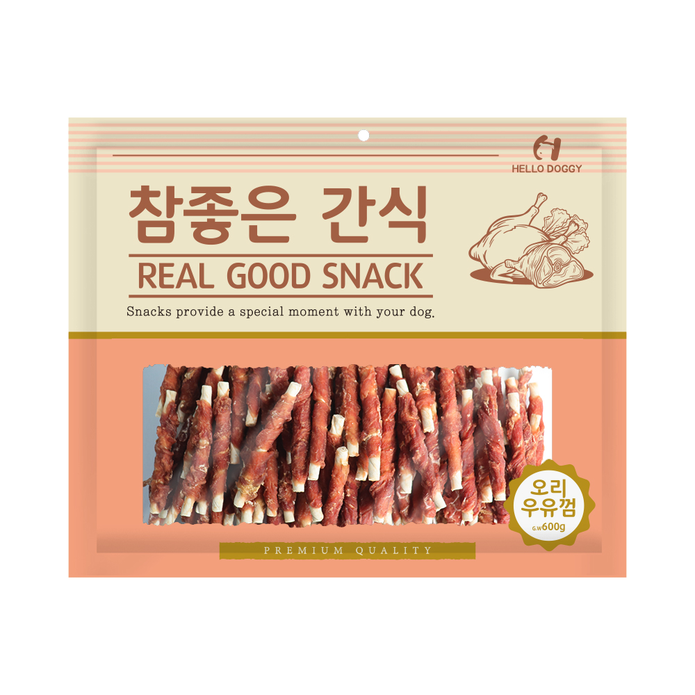 [헬로도기] 참좋은간식 오리우유껌 600g