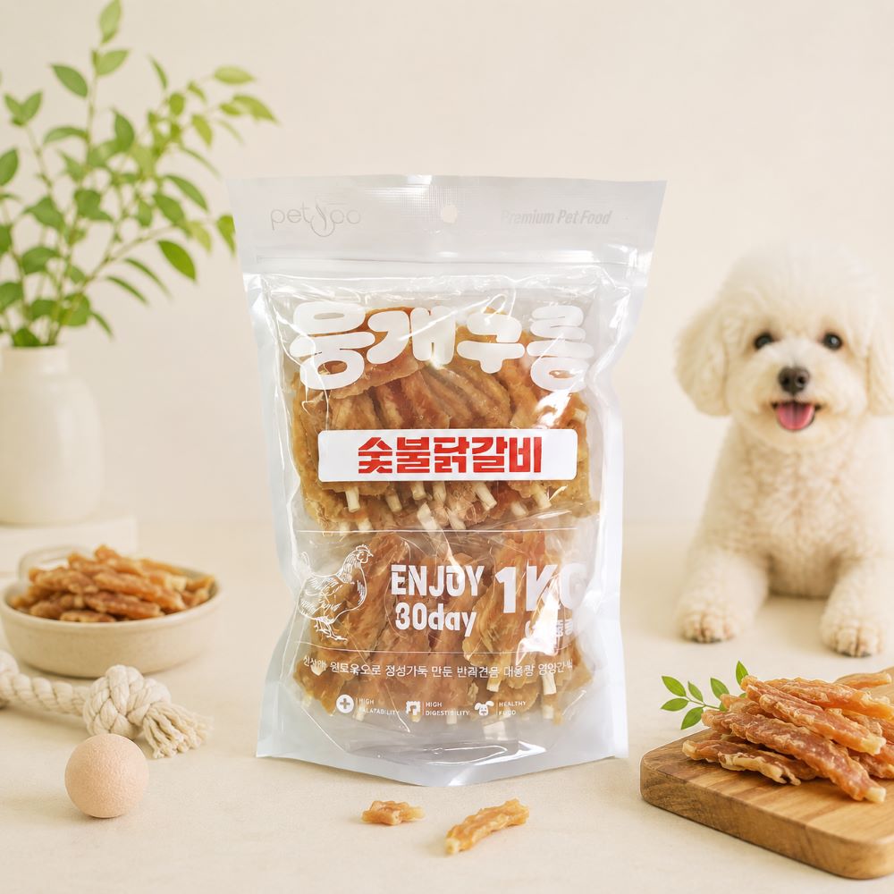 뭉개구름 숯불닭갈비1kg 대용량간식