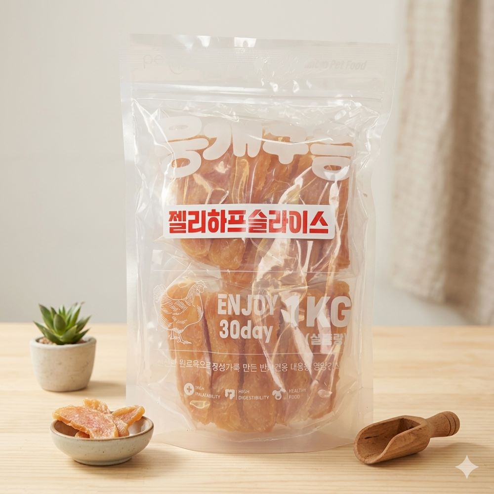 뭉개구름 젤리하프슬라이스1kg 대용량간식