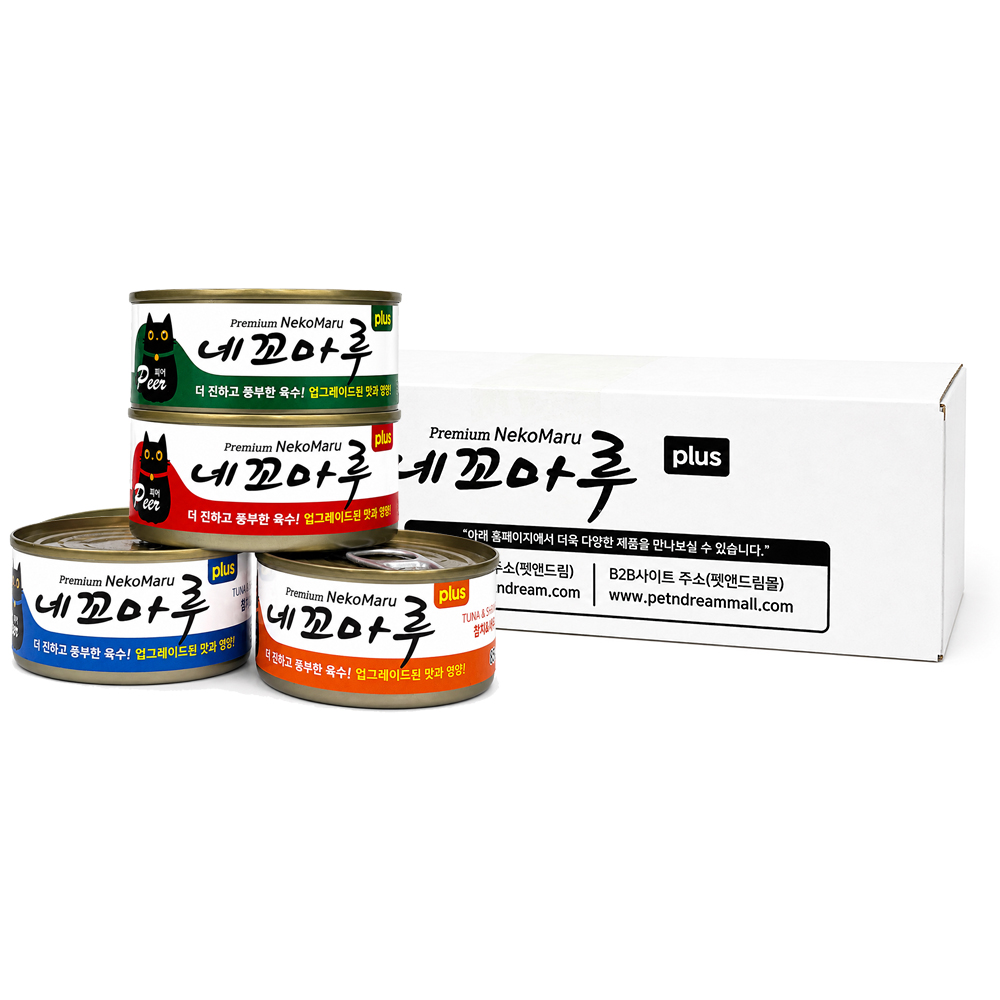 피어 네꼬마루 플러스 4종콤보 85g 24캔(1박스)
