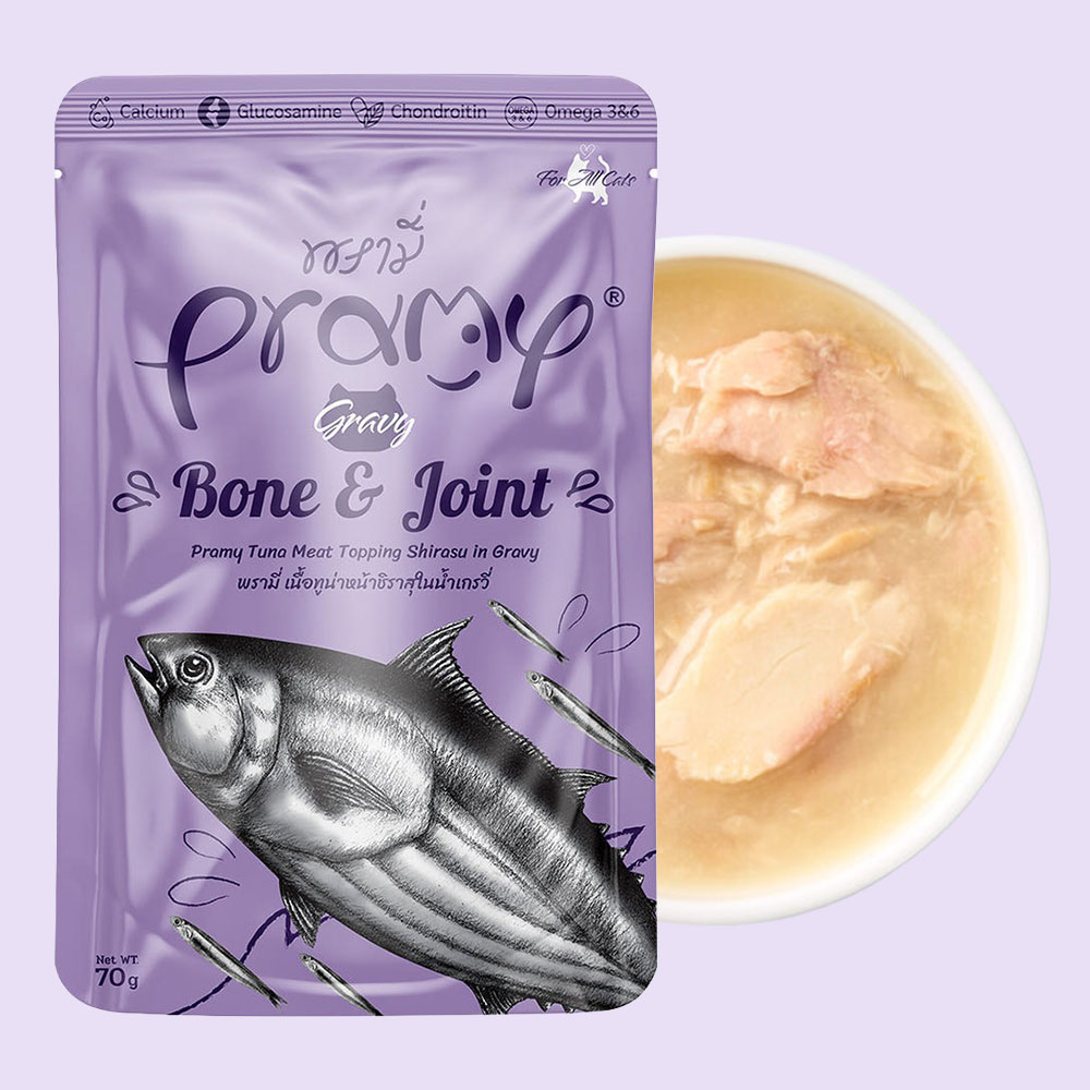 [프라미] 고양이 습식 파우치 간식 참치+뱅어 그레이비 70g