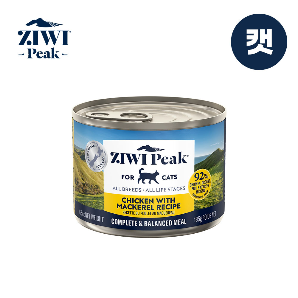지위픽 캣캔식품 닭고기&고등어 185g