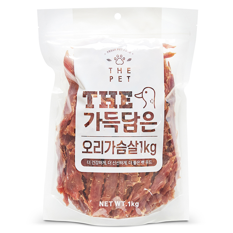 [더펫] 더 가득담은 오리가슴살 1kg