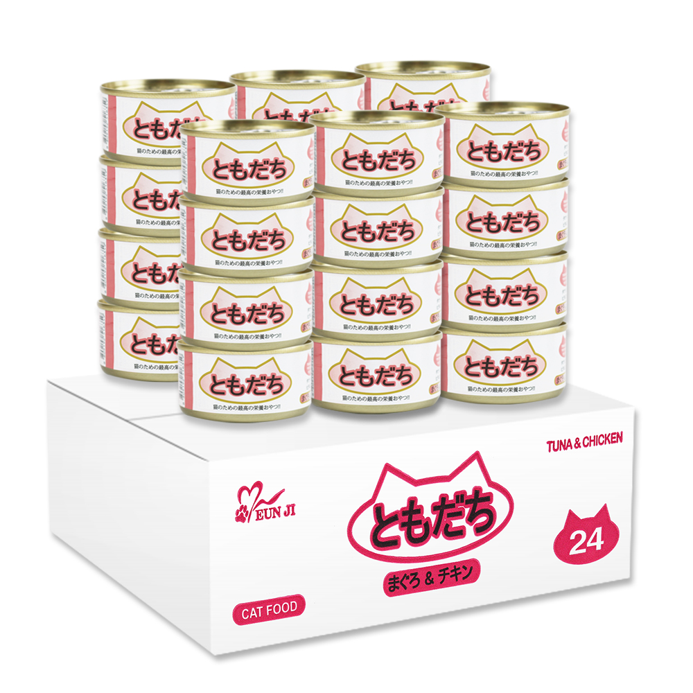 [두빈펫] 굿프랜드 도모다찌 고양이캔 참치+치킨 (1박스/80g*24개입)