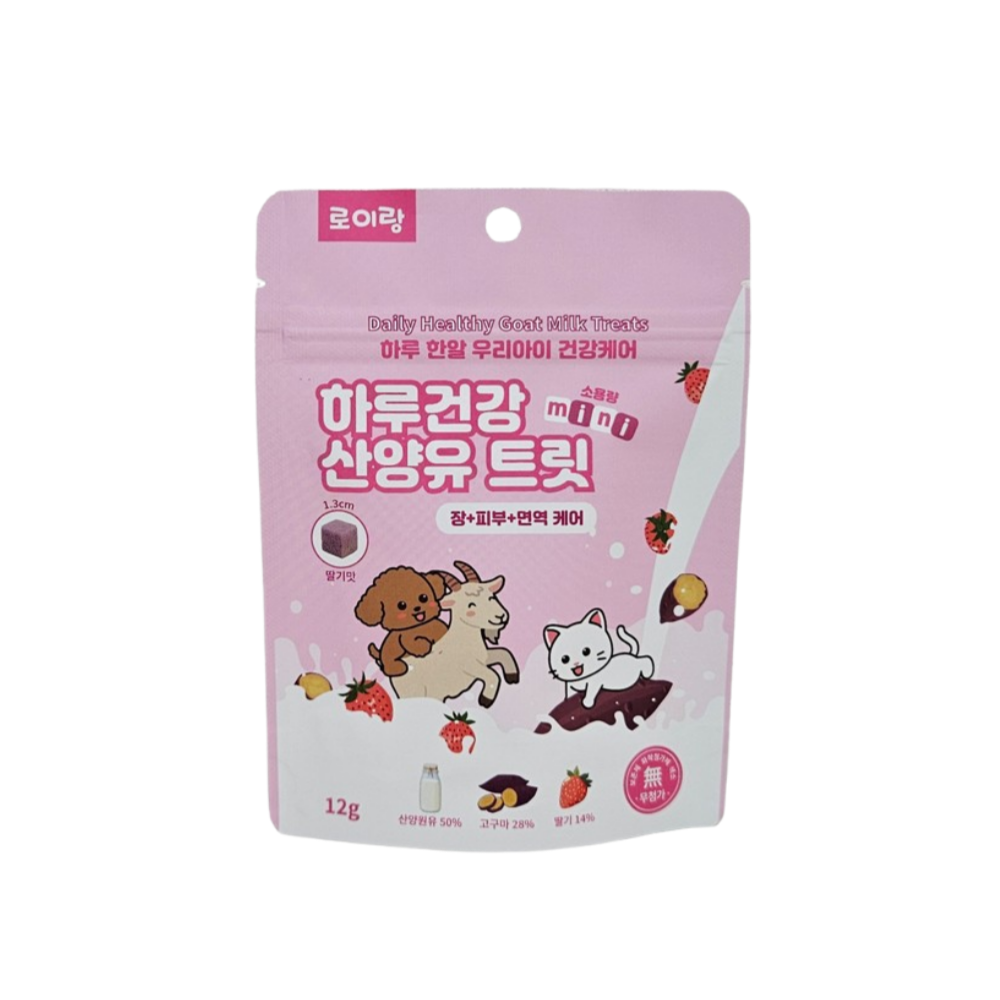 (5+1 이벤트) 로이랑 하루건강 동결건조 산양유 트릿 딸기 12g
