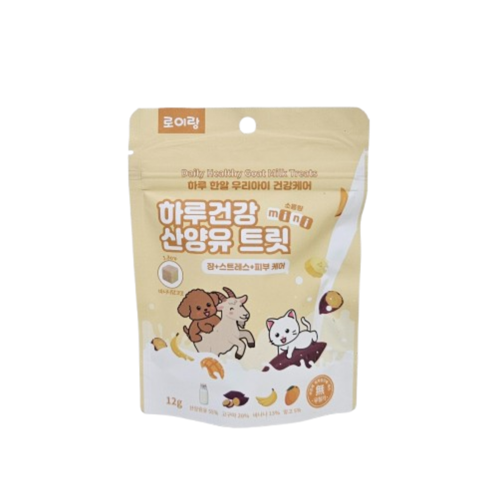 (5+1 이벤트) 로이랑 하루건강 동결건조 산양유 트릿 바나나망고 12g