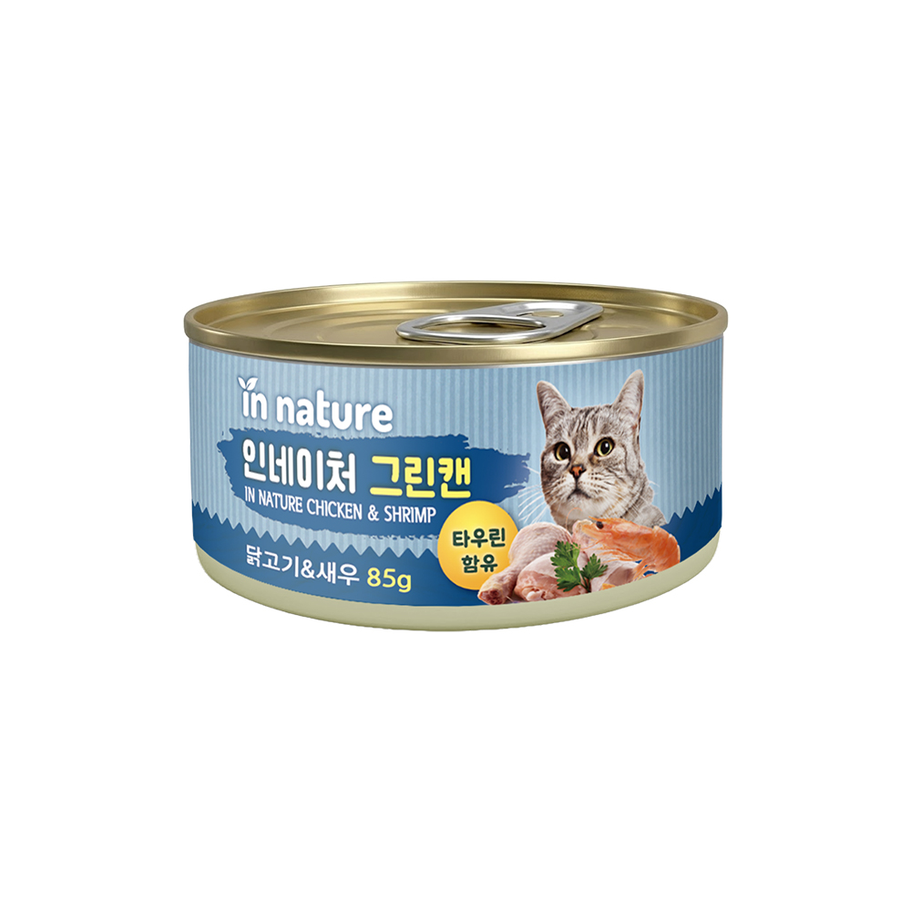 인네이처 그린캔(닭고기&새우)85g