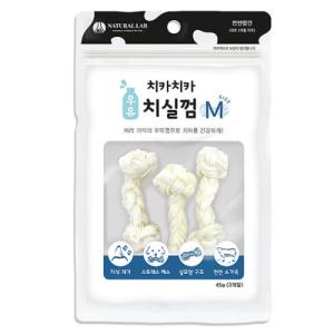 네츄럴랩 치카치카 우유 치실껌 M 3p