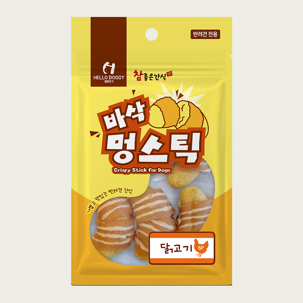 신상출시! [헬로도기] 바삭 멍스틱 (닭고기/6P)