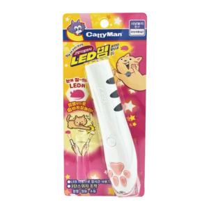캐티맨 고양이 발바닥 LED 빔 포인터 장난감 쥐