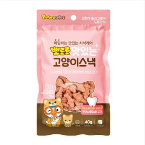 뽀로로 맛있는 고양이스낵 연어+새우+닭고기 40g