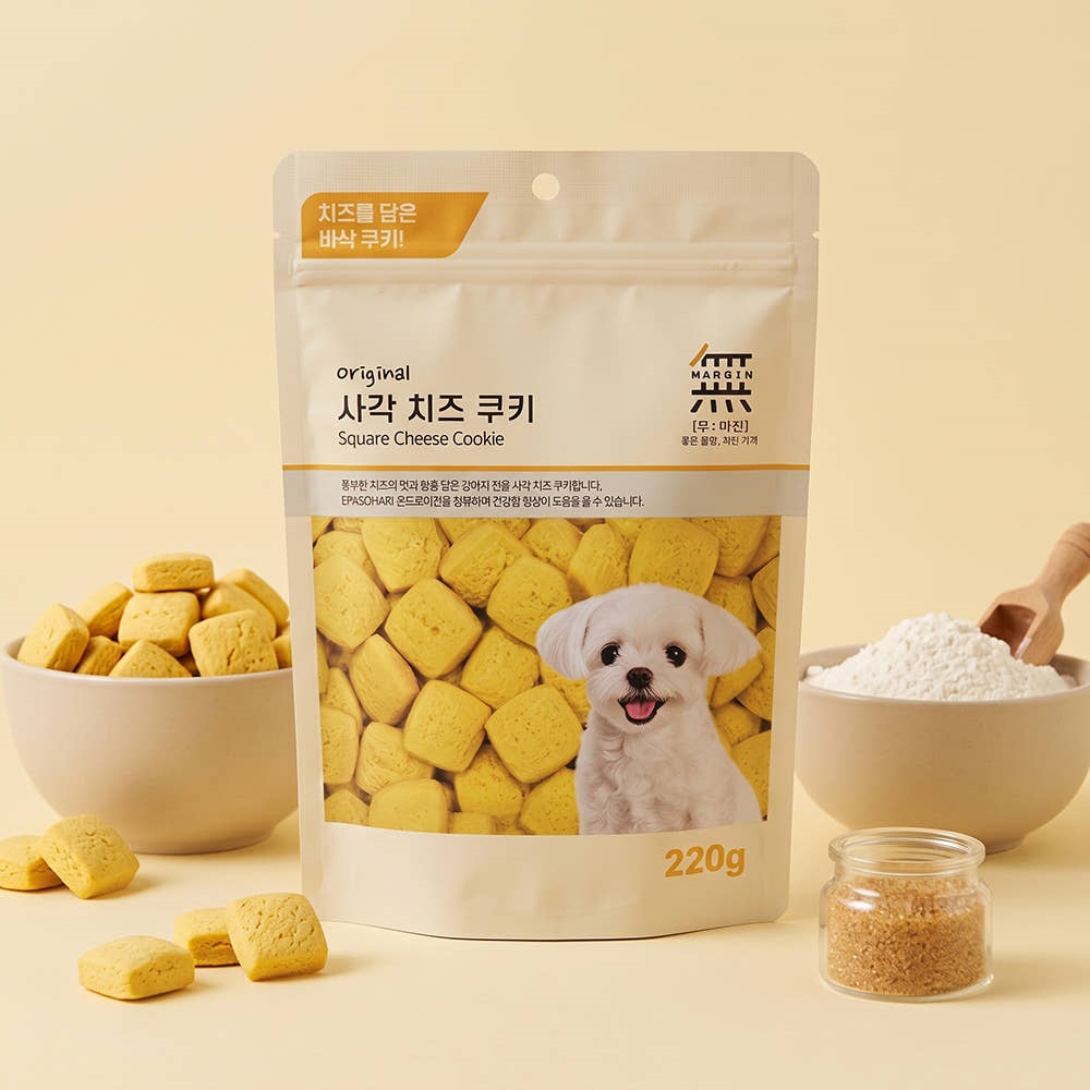 [바우와우] 무마진 사각치즈쿠키(220g)