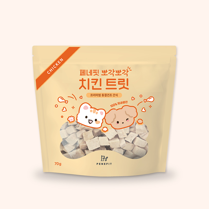 [페네핏] 동결건조 치킨 트릿 (70g)