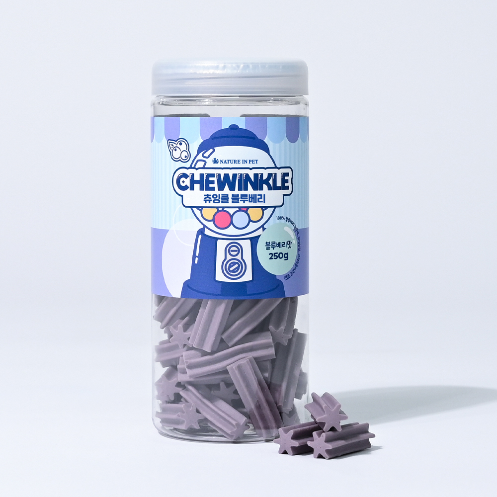 [펫도매단독! 1+1행사] 네이처인펫 츄잉클 (블루베리) 250g [유통기한 27.03.11까지]