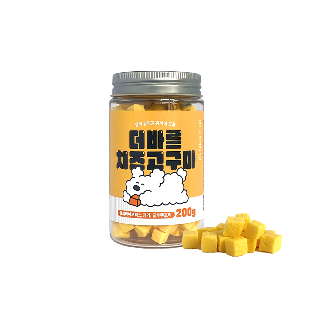 [펫도매단독! 2+1행사] 더바른져키 치즈고구마 (200g) [유통기한 27.10.30까지]