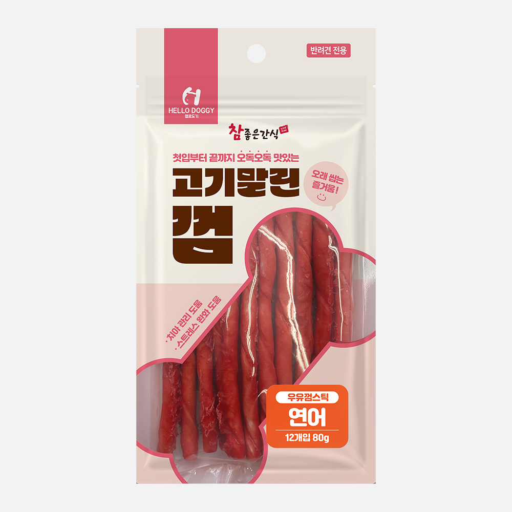 [참좋은간식] 고기말린껌 80g (스틱/연어)