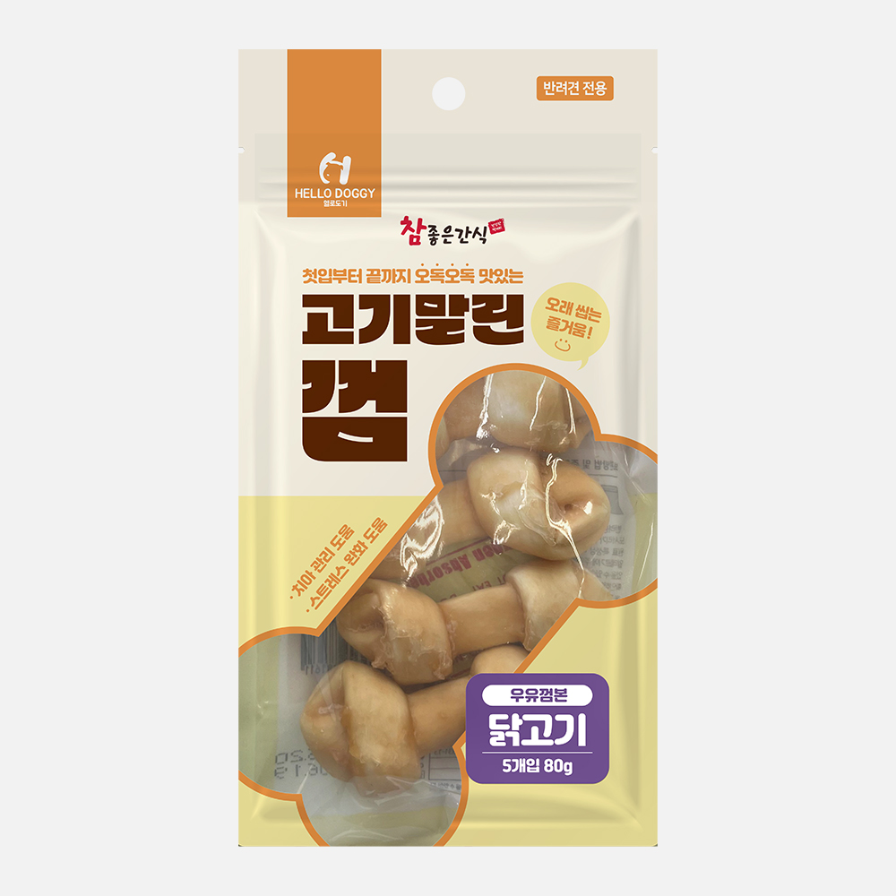 [참좋은간식] 고기말린껌 80g (본/닭고기)
