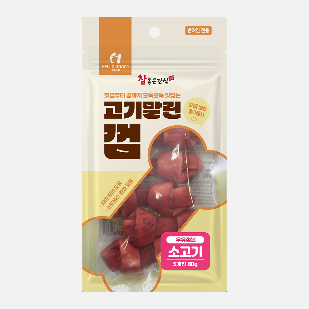 [참좋은간식] 고기말린껌 80g (본/소고기)