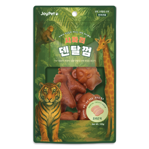 2+1증정!  [조이펫] 사파리 덴탈껌 120g (오리고기)
